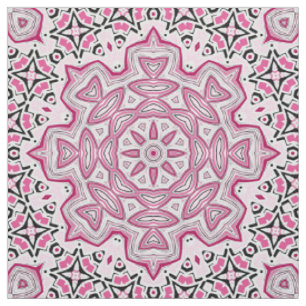 Tissu Abstraite ronde mandala mosaïque carreaux de mosaï