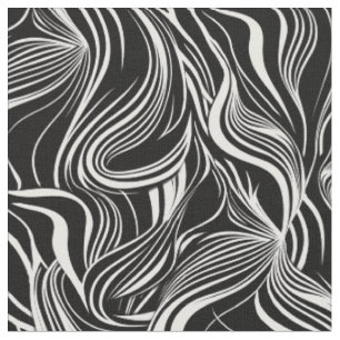 Tissu Abstraits sans couture noir et blanc créatifs