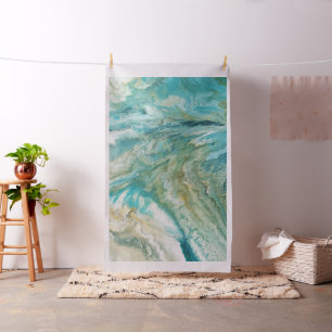 Tissu Acrylique pour abstraite côte turquoise