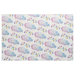 Tissu Adorable Arc-en-ciel nuages & Gold Baby Girl Douch