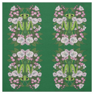 Tissu Adorable Mante Religieuse Et Laurel De Montagne