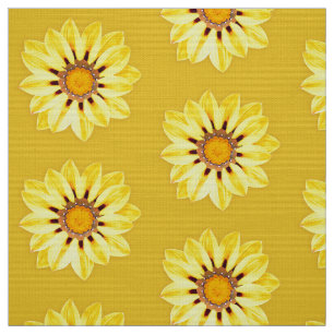 Tissu Afrique / Gazanie - Jaune de moutarde