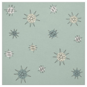 Tissu Age atomique Starburst Planètes Sage Green