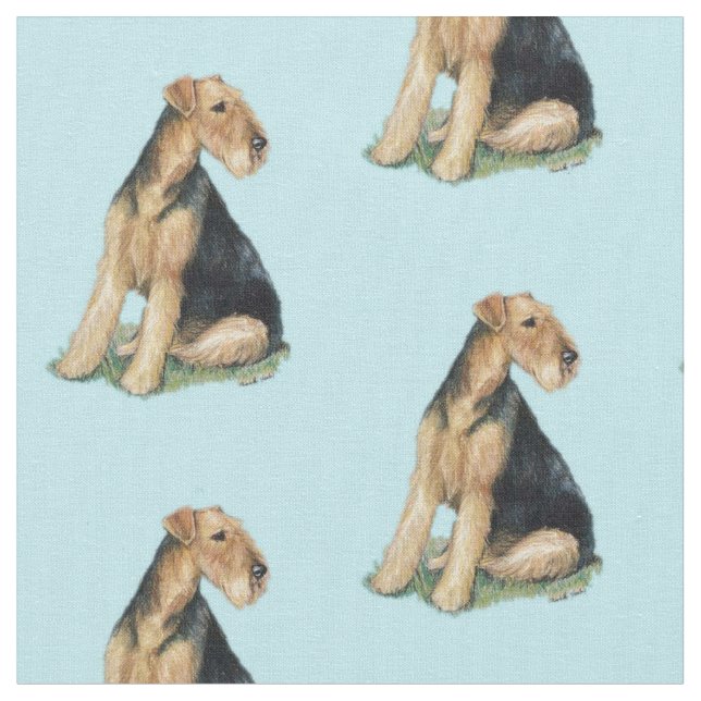 Tissu Airdale Dog Art Fabric (Fermer)