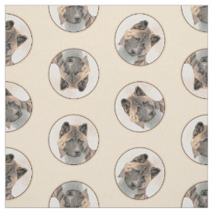 Tissu Akita American Japanese Inu Sable Peinture Chien A