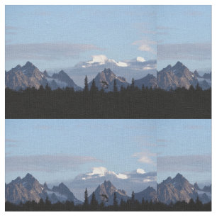 Tissu Alaska Mountain Range Denali Photo