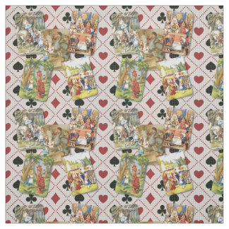 Tissu Alice au pays des merveilles Carte design B