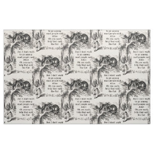 Tissu Alice au pays des merveilles ; Chat de Cheshire