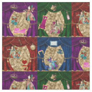 Tissu Alice au pays des merveilles Reine des Coeurs dans