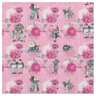 Tissu Alice en Wonderland hivernal sur Pink Stried
