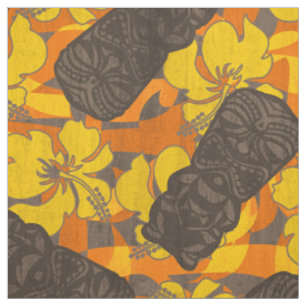 Tissu Ali'i Refuge Hawaiian Hibiscus Tiki