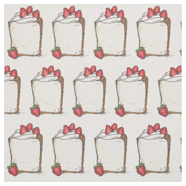 Tissu Aliments doux Angel Aliments Angelfood Fraises de  (Échantillon)