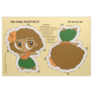 Tissu Aloha Honeys Hula Girl Doll Kit et Motif