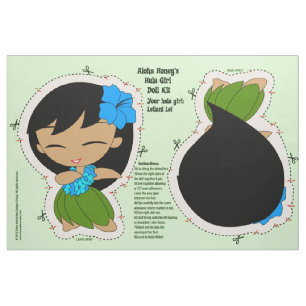 Tissu Aloha kit et motif de poupée de fille de danse