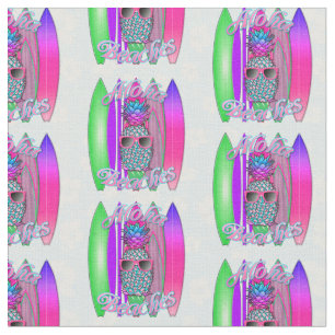 Tissu Aloha Plages Surf tropical Ananas