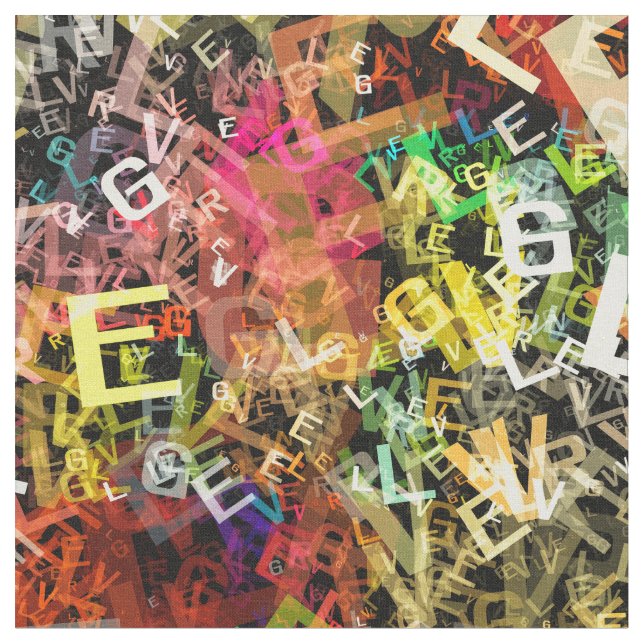 Tissu Alphabet Art 1 structure personnalisée (Fermer)