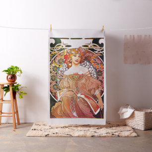 Tissu Alphonse Mucha Daydream Floral Vintage Art Nouveau