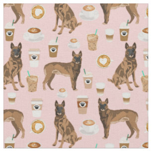 Tissu Amateur de café malinois belge rose