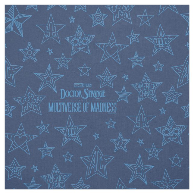 Tissu America Chavez Star Pattern (Échantillon)