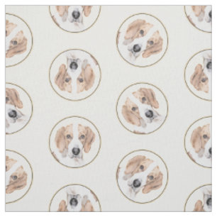Tissu American Foxhound Red Walker mignonne Peinture Chi