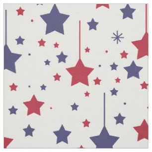 Tissu Americana Stars Rouge Bleu