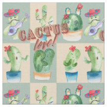 amour cactus - aquarelle, design avec cactus et t
