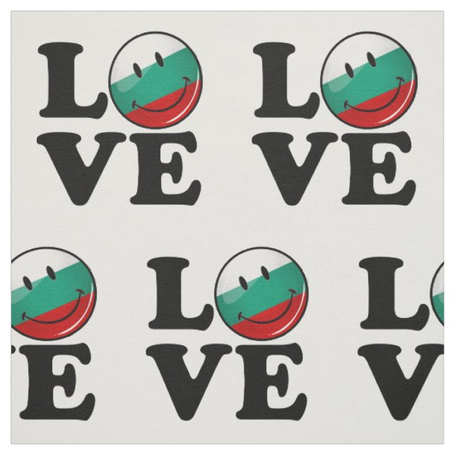 Tissu Amour de drapeau de sourire de la Bulgarie (Échantillon)