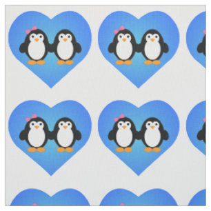 Tissu Amour des pingouins