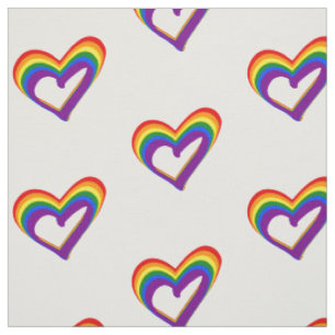 Tissu Amour du coeur LGBTQ d'arc-en-ciel de gay pride de
