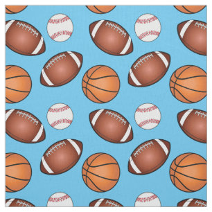Tissu Amour du football, de basket-ball et de base-ball