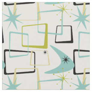 Tissu Amusants Atomique Carrés Étoiles & Boomerang Mid C