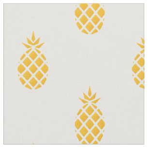 Tissu Ananas jaune tropical