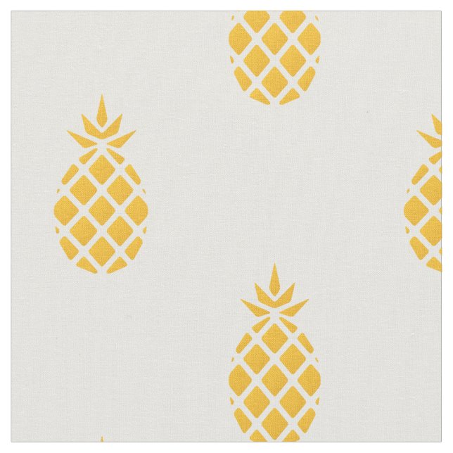 Tissu Ananas jaune tropical (Fermer)