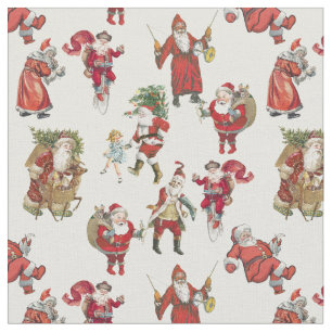 Tissu ancienne victorienne père Noël vintage Noël