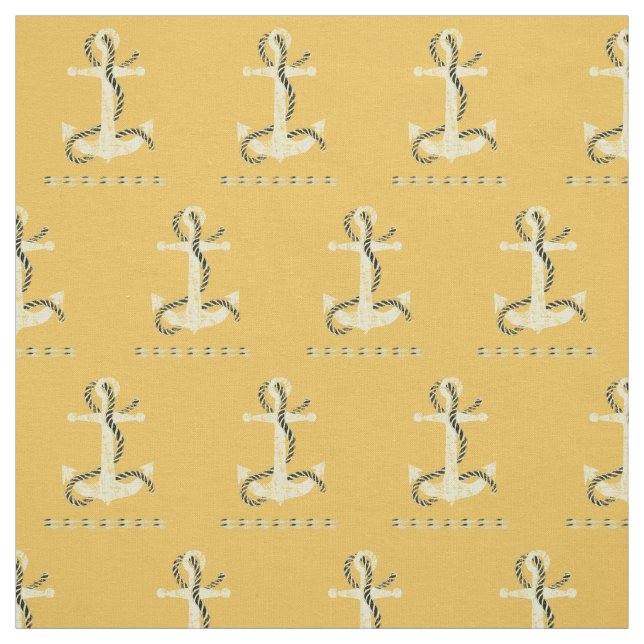 Tissu Ancre désespérée Jaune DADB (Échantillon)