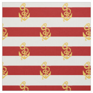 Tissu Ancre Jaune Arrière - plan rayé rouge et blanc