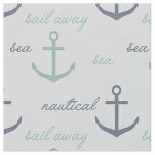 Tissu Ancres bleues en bon état nautiques