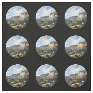Tissu Âne et moutons