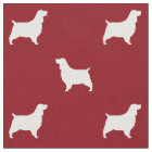 Anglais Springer Spaniel Silhouettes Motif Rouge