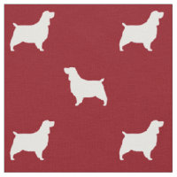 Anglais Springer Spaniel Silhouettes Motif Rouge