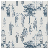 animal victorien antique toile anthropomorphe bleu