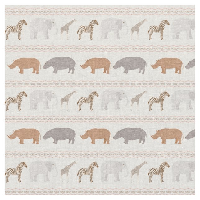 Tissu Animaux africains motif 1 (Fermer)