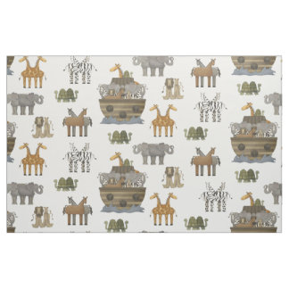 Tissu Animaux d'arche Noahs Primitifs