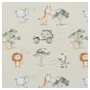 Tissu animaux de safari jungle nurserie enfants faune