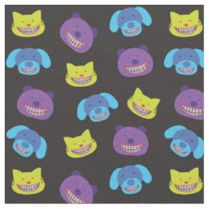 Tissu Animaux portant des orthodontistes de croisillons