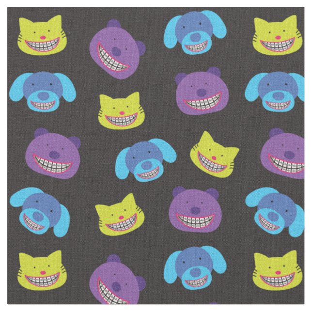 Tissu Animaux portant des orthodontistes de croisillons (Fermer)