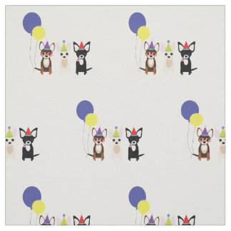 Tissu Anniversaire Chihuahua Fabric
