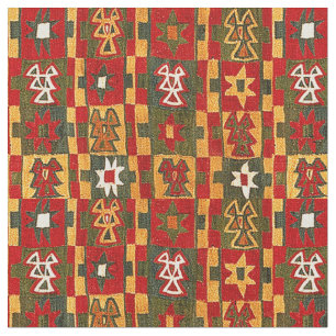 Tissu Antique Inca Tribal Star Motif Imprimer