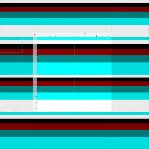 Tissu Aqua, Blanc, Noir, Rouge foncé & Cyan foncé Couleu