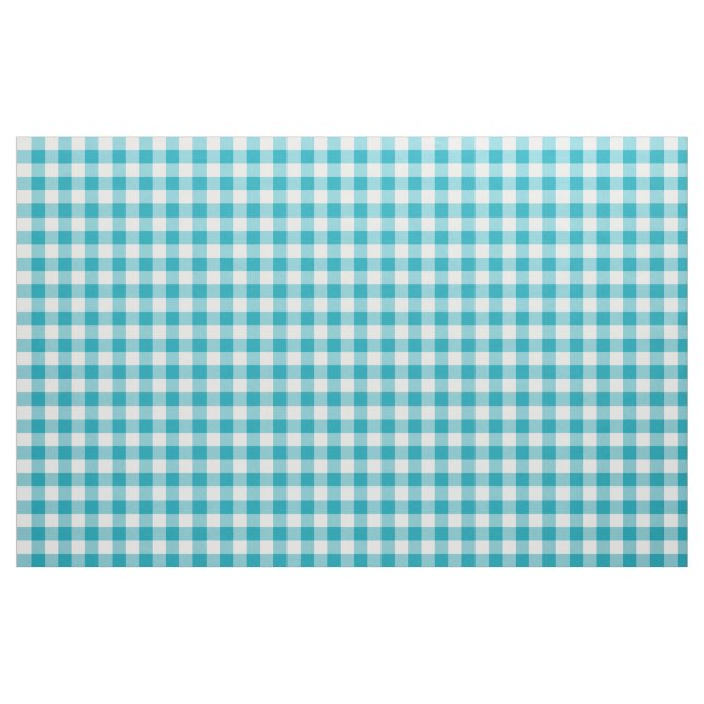Tissu Aqua Blue En vichy Motif Fabric (Fat Quarter)